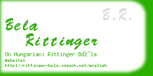 bela rittinger business card